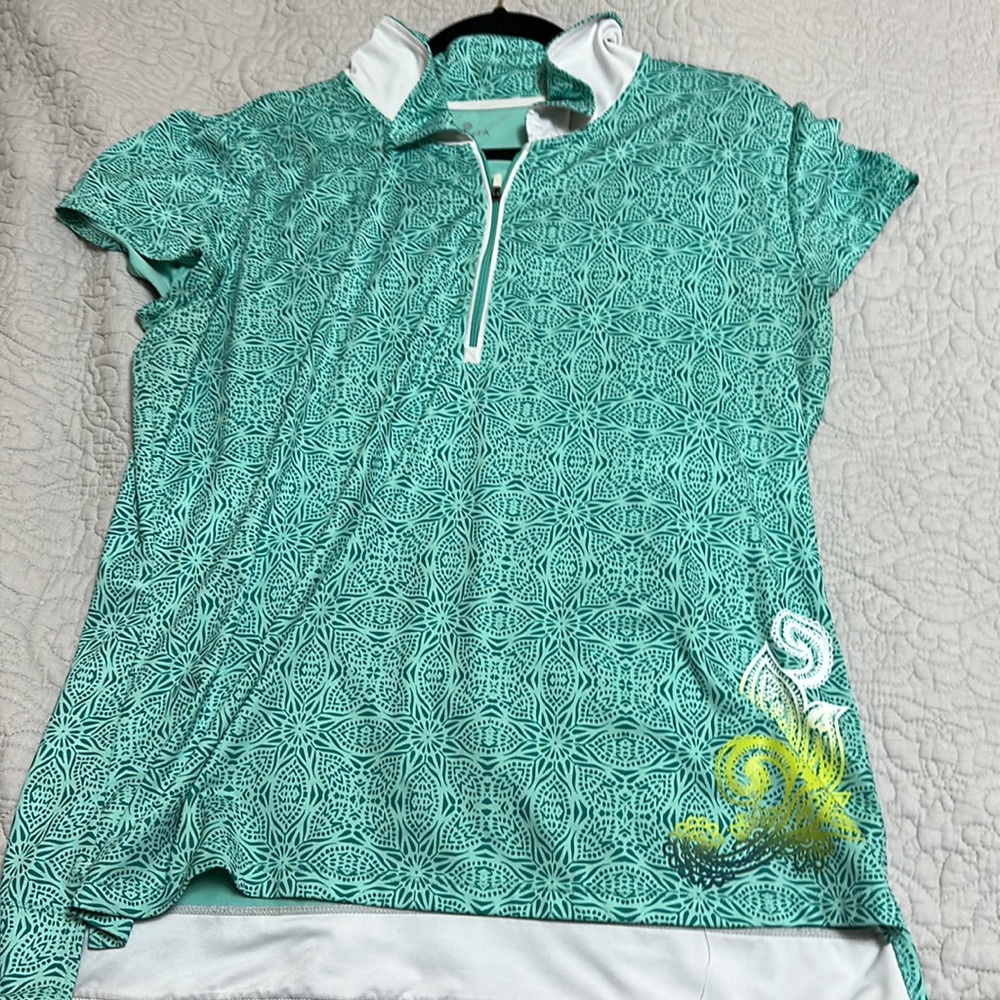 - Athleta XL zip golf polo